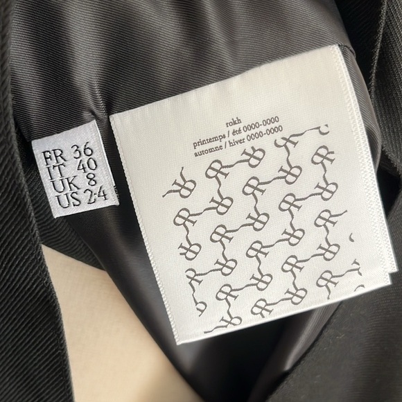 Like-new ROKH Black Flap Midi Skirt - Picture 10 of 12